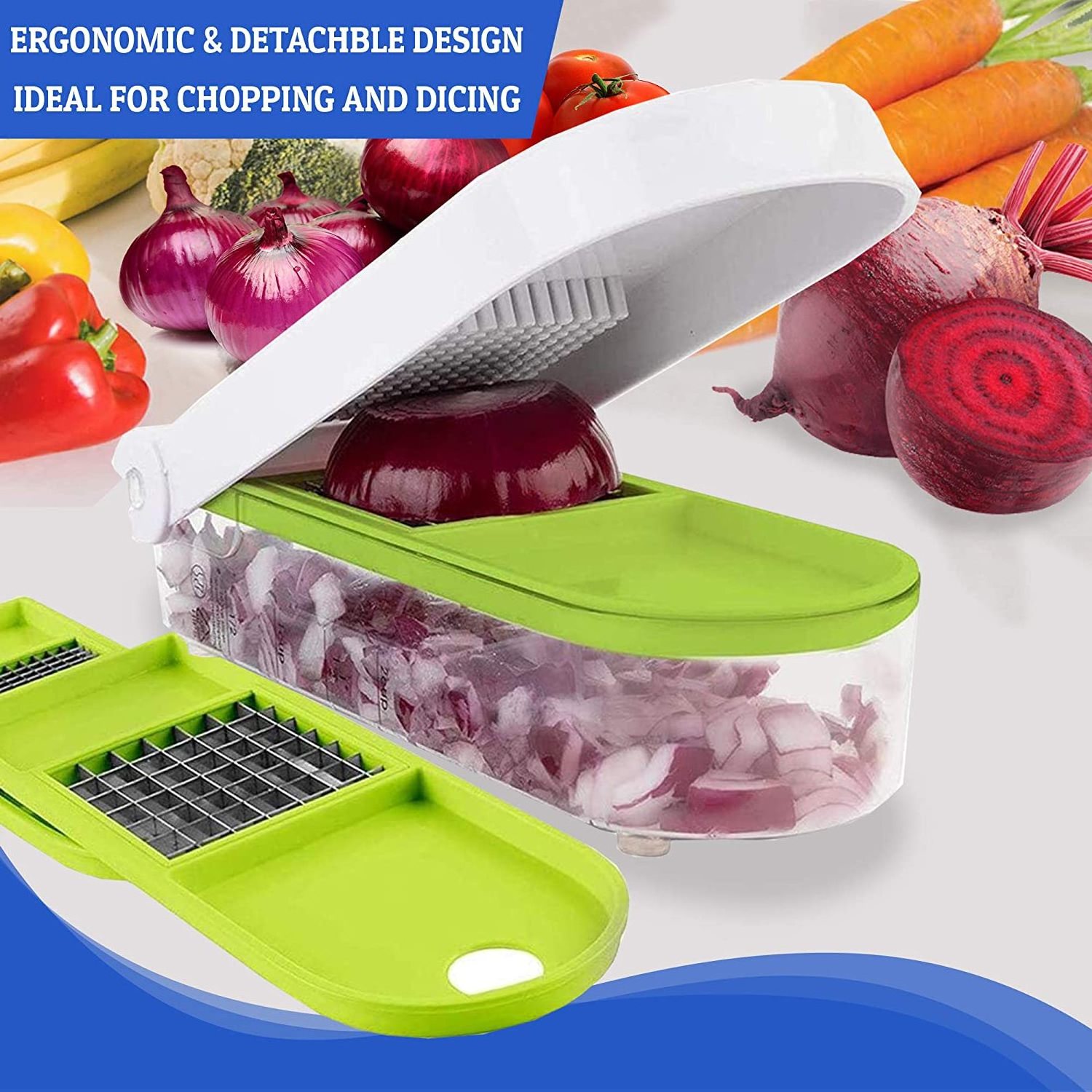 Heavier Duty Onion Dicer Cutter Chopper Pro Multi Funtion Vegetable Cutter slicer with Container