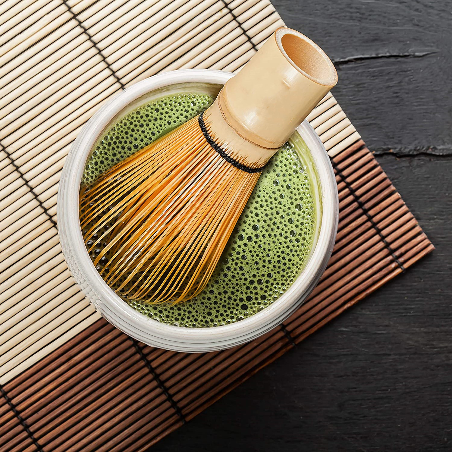 Japanese Bamboo matcha tea whisk set With Traditional Scoop (Chashaku) Tea Spoon