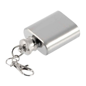 Stainless steel 1oz mini hip flask  Alcohol Flagon with keychain