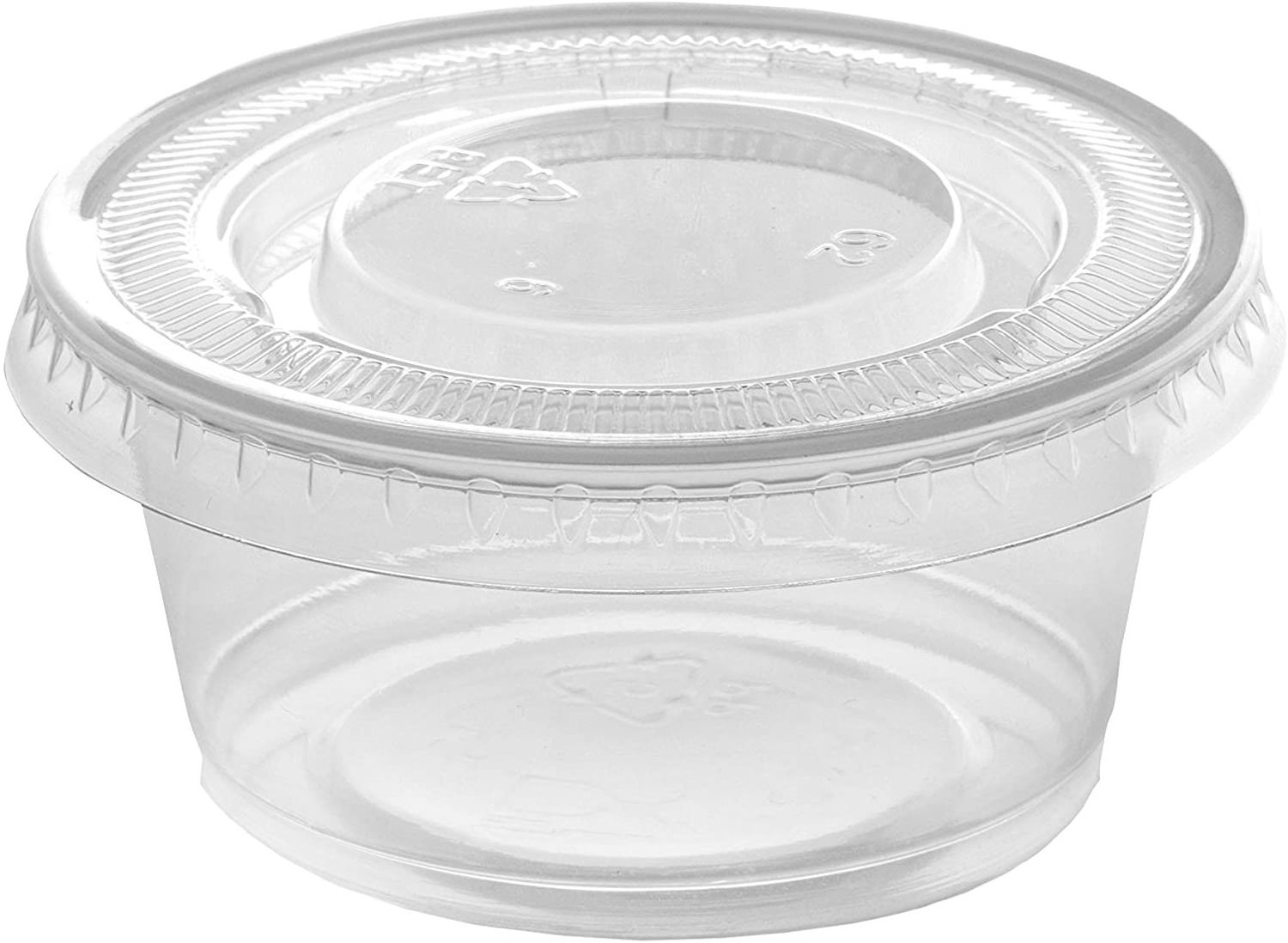 100 Pack 2OZ Plastic Portion Cups With Lids  Souffle Cups Wholesale  Disposable Transparent jello Shot Cups