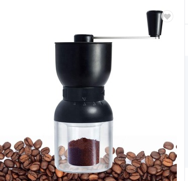 Stainless Steel Cordless Portable Manual Coffee Grinder Conical Burr Hand Coffee Bean Grinder with Measuring Brush Spoon