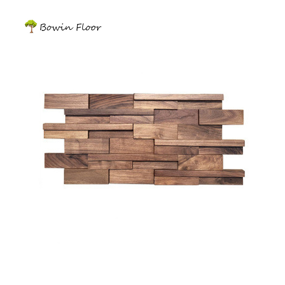 Feature 3D luxury real wood interior decorative panel for wall