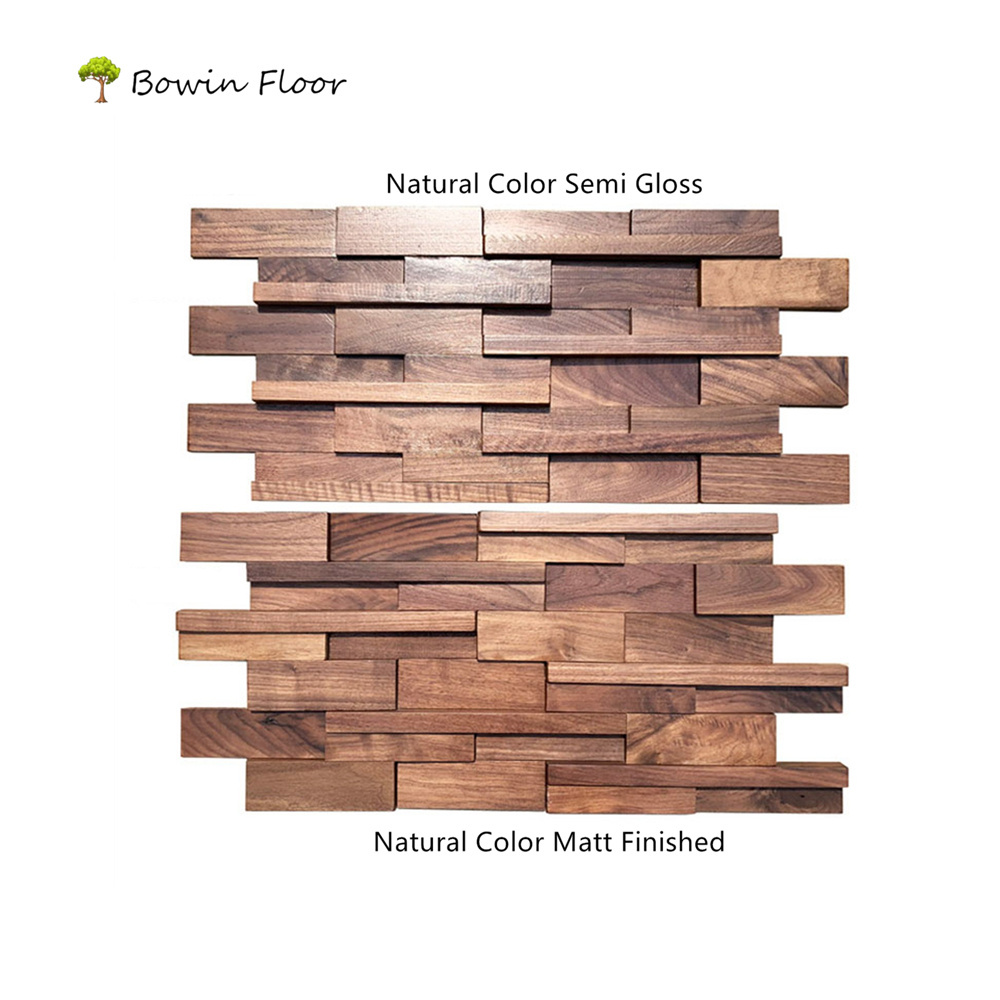 Feature 3D luxury real wood interior decorative panel for wall