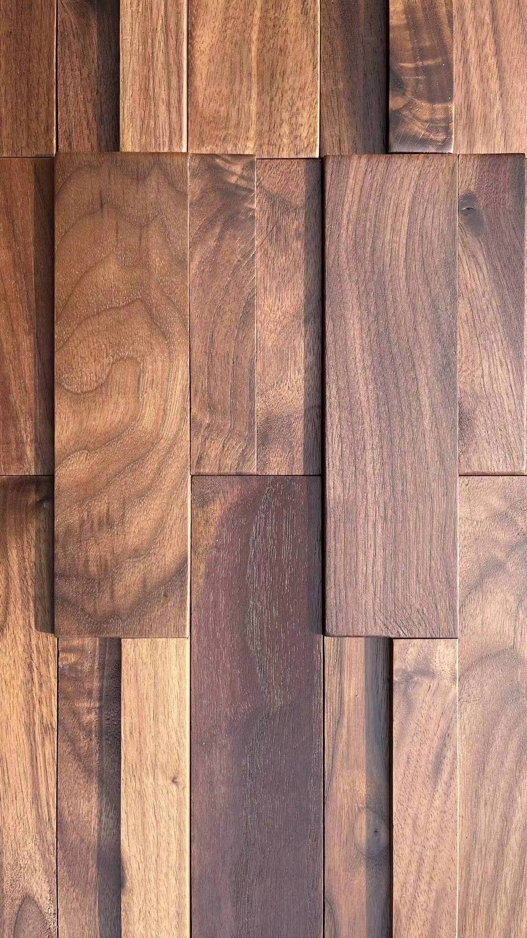 Luxury hotel north American black walnut decorative 3D wall panels