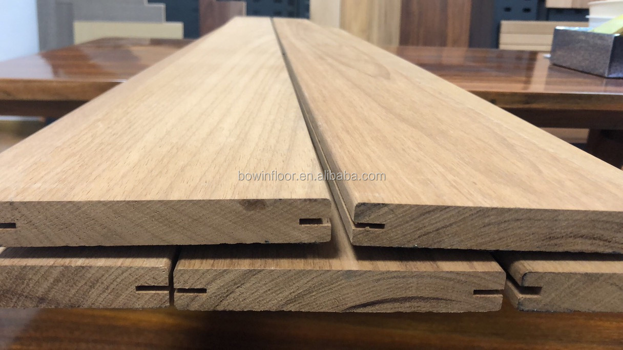 Real outdoor teak decking board wooden flooring