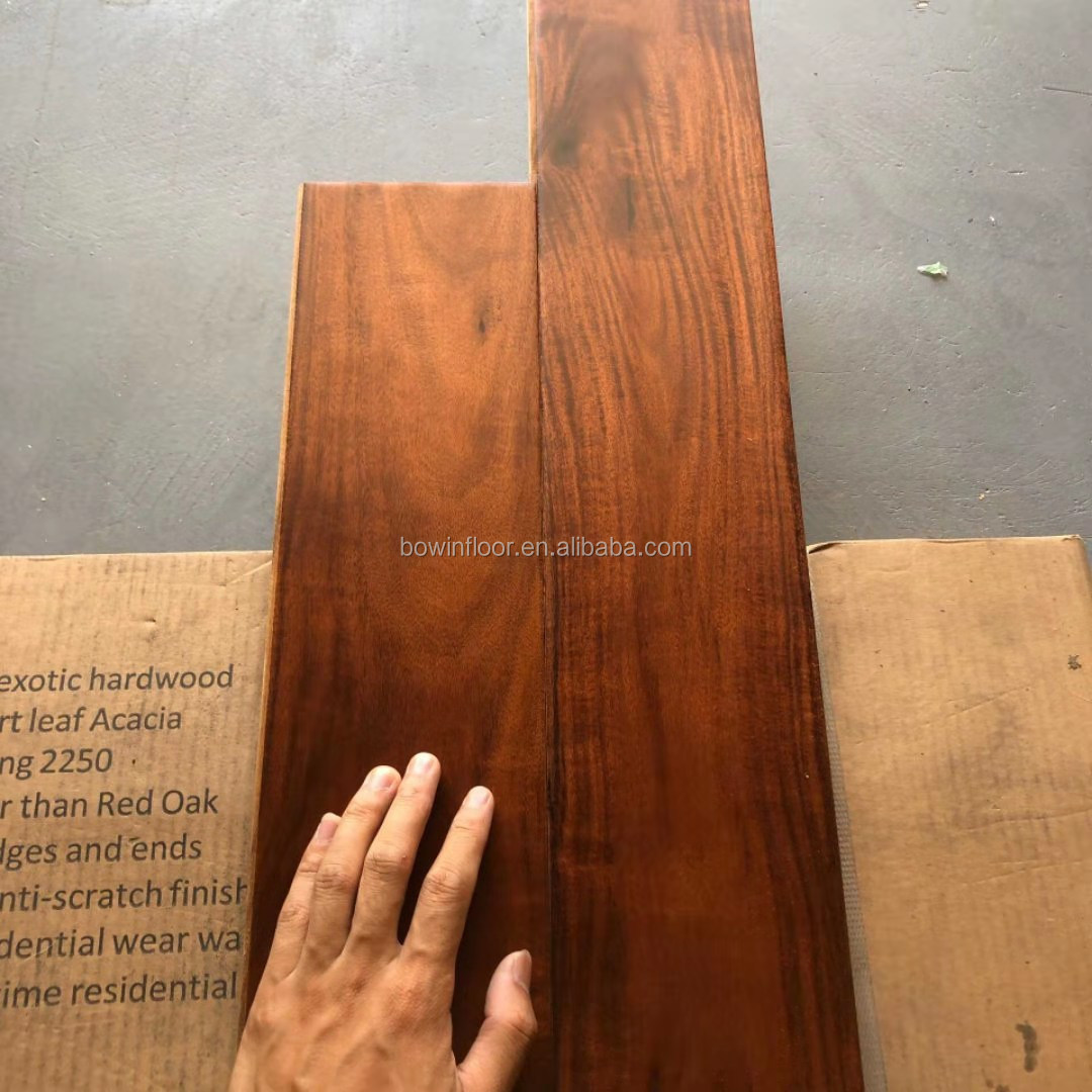 Hand scraped Asian walnut acacia hardwood flooring