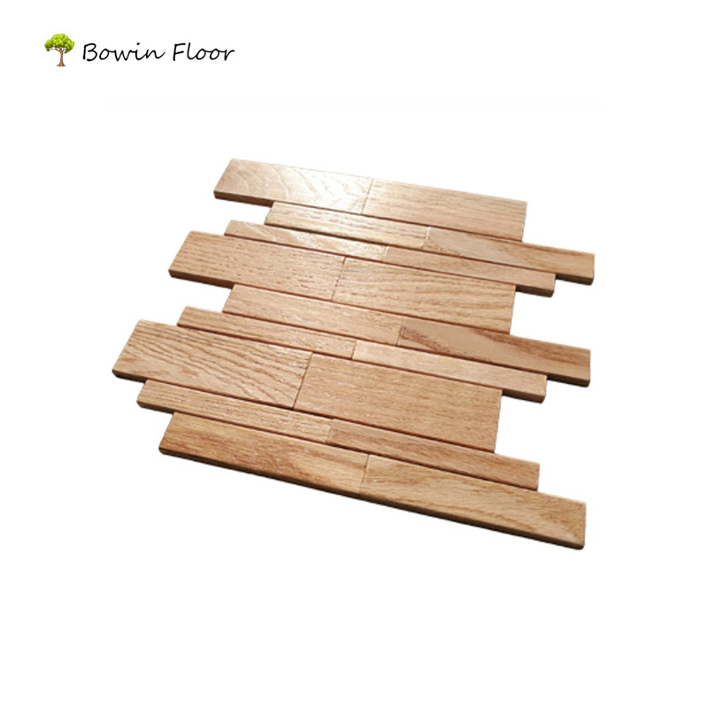 Oak timber interior decoration 3D wall panel  wall cladding