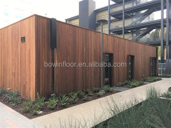 weathering resistant Brazilian teak house facade panel wall cladding board