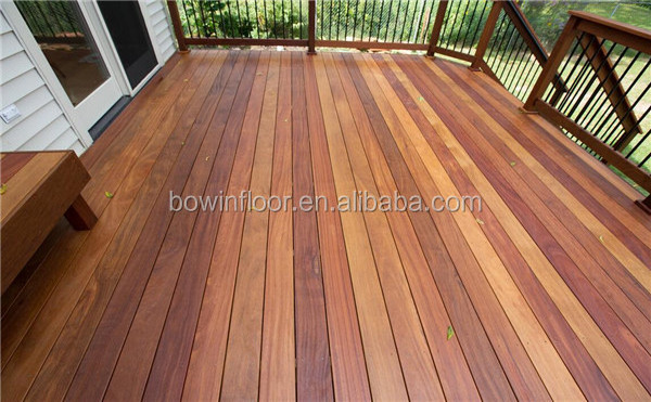 Garden deck balcony Brazilian teak solid wood plank hardwood outdoor flooring