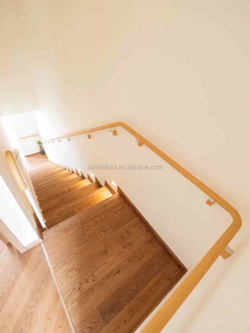 Natural full hardwood oak wood stair treads