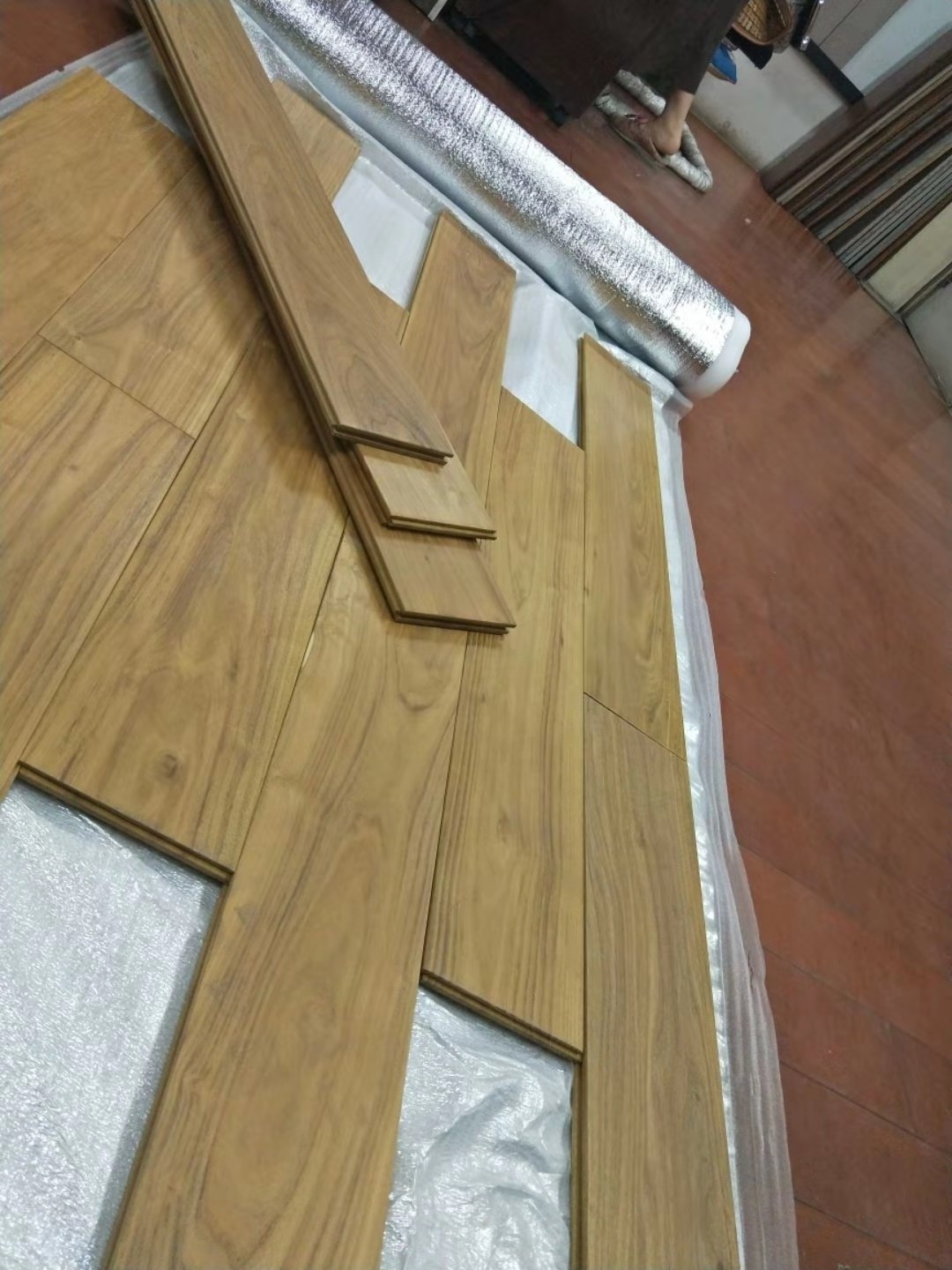 Natural Oiled Asian teak solid wood flooring