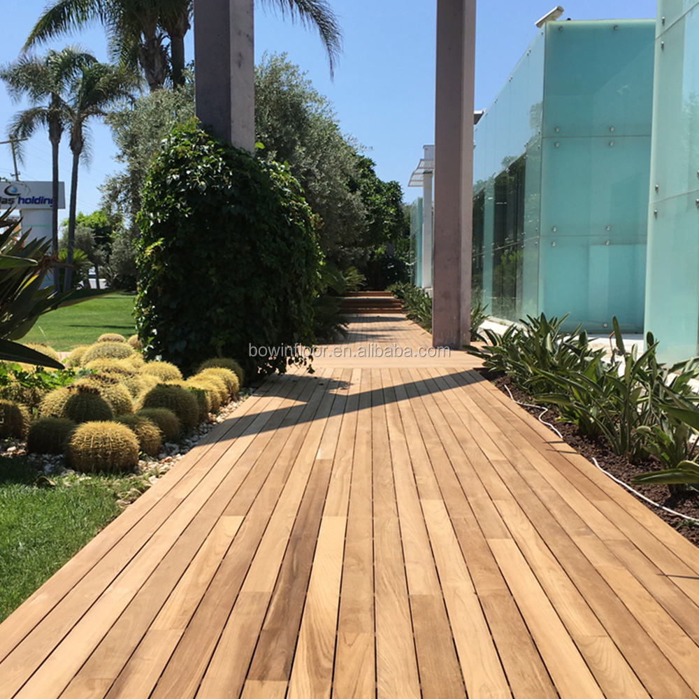 Real outdoor teak decking board wooden flooring