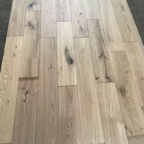 deep brushed rustic natural UV oiled oak hardwood flooring