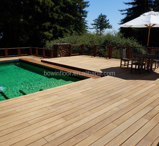 Real outdoor teak decking board wooden flooring