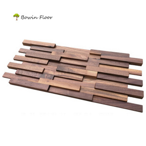 3D indoor decoration wall cladding solid wood interior modern feature wall panel