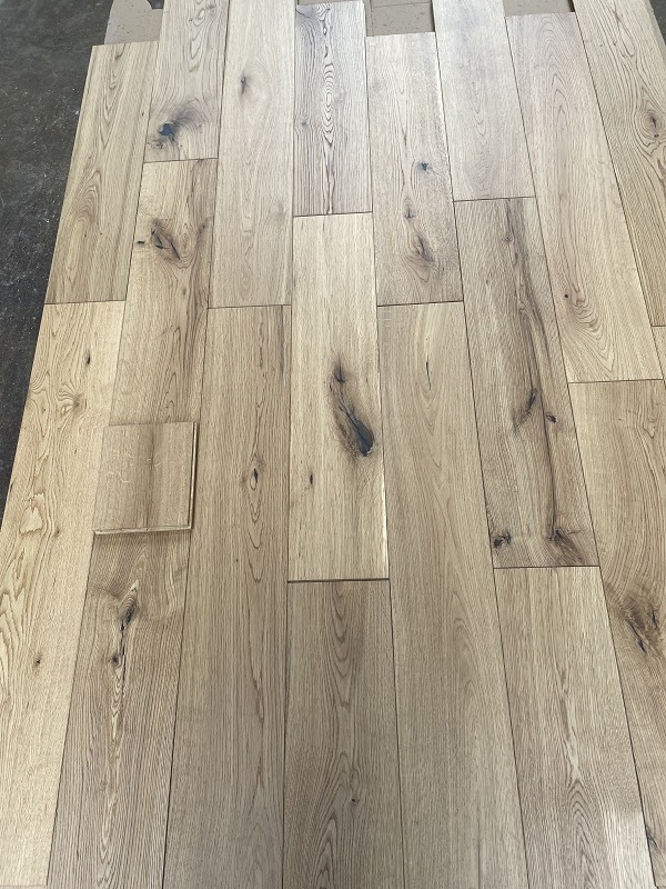 deep brushed rustic natural UV oiled oak hardwood flooring