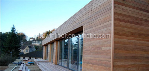 weathering resistant Brazilian teak house facade panel wall cladding board