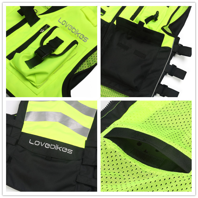 BOWINS Custom Hi Vis Reflective Safety Motorcycle vest