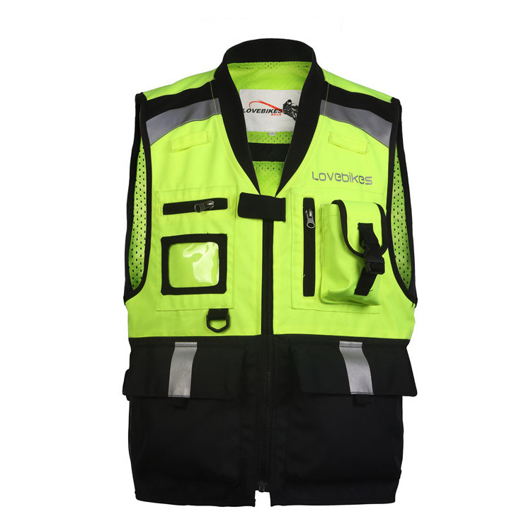 BOWINS Custom Hi Vis Reflective Safety Motorcycle vest