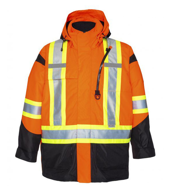 Reflective Security Trafic fluorescent Hi Vis High Viz Visibility Workwear Safety Work Jacket