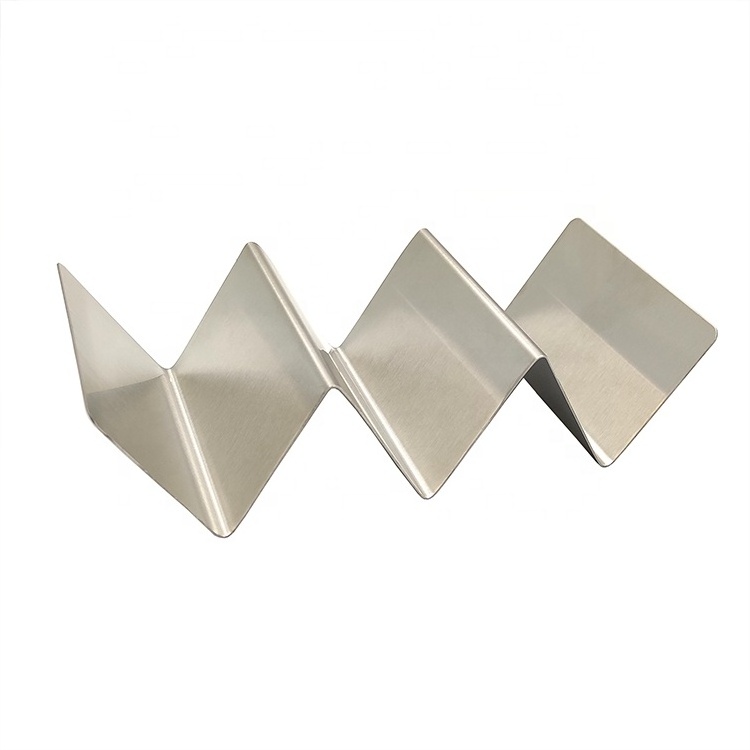 Stainless Steel 3 Section Taco Holder, Taco Holder Stand, Holds Up to 3 Tacos Each, Plate Dish