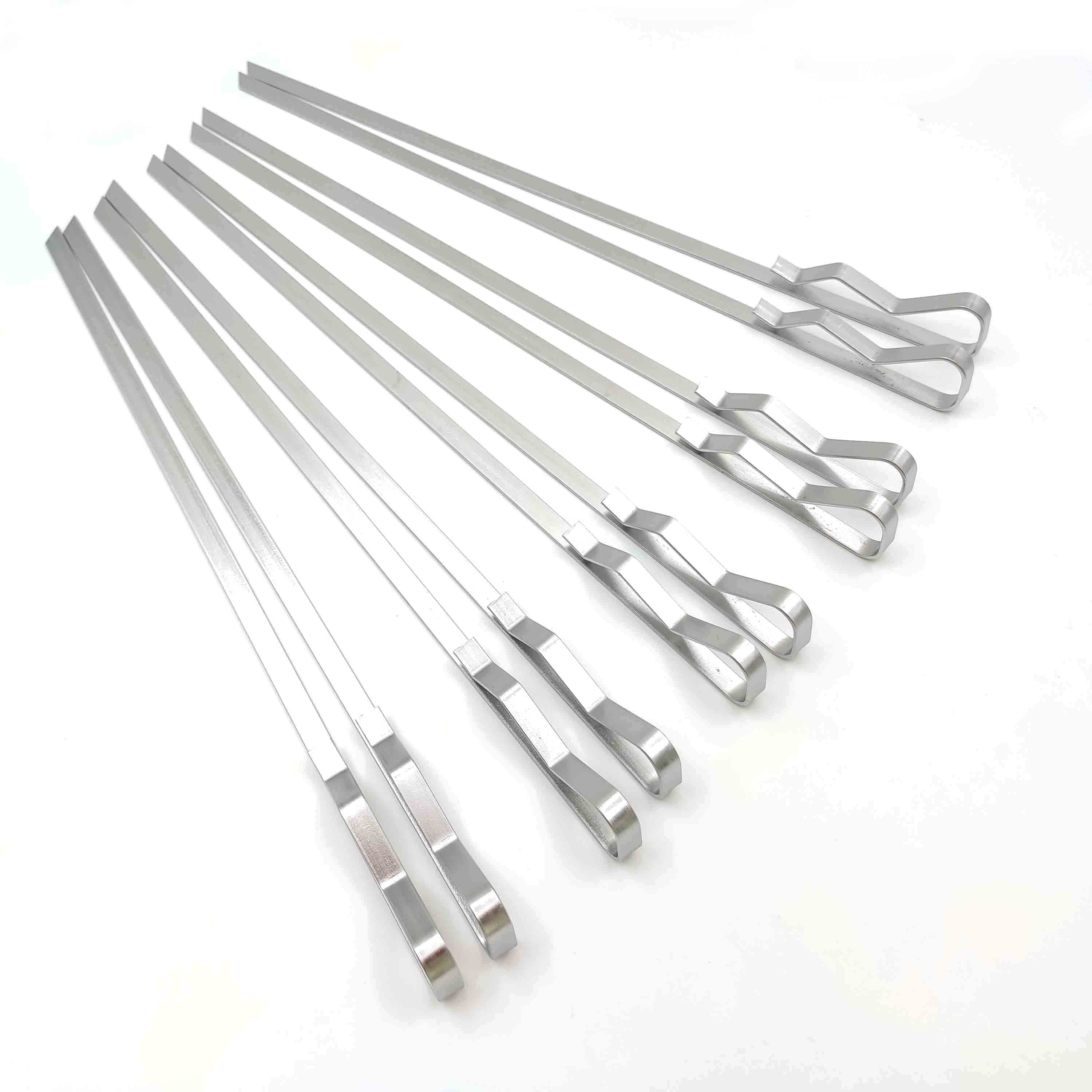 17 inch Stainless Steel Kebab Skewers, BBQ Skewer,,Barbecue Accessories Camping