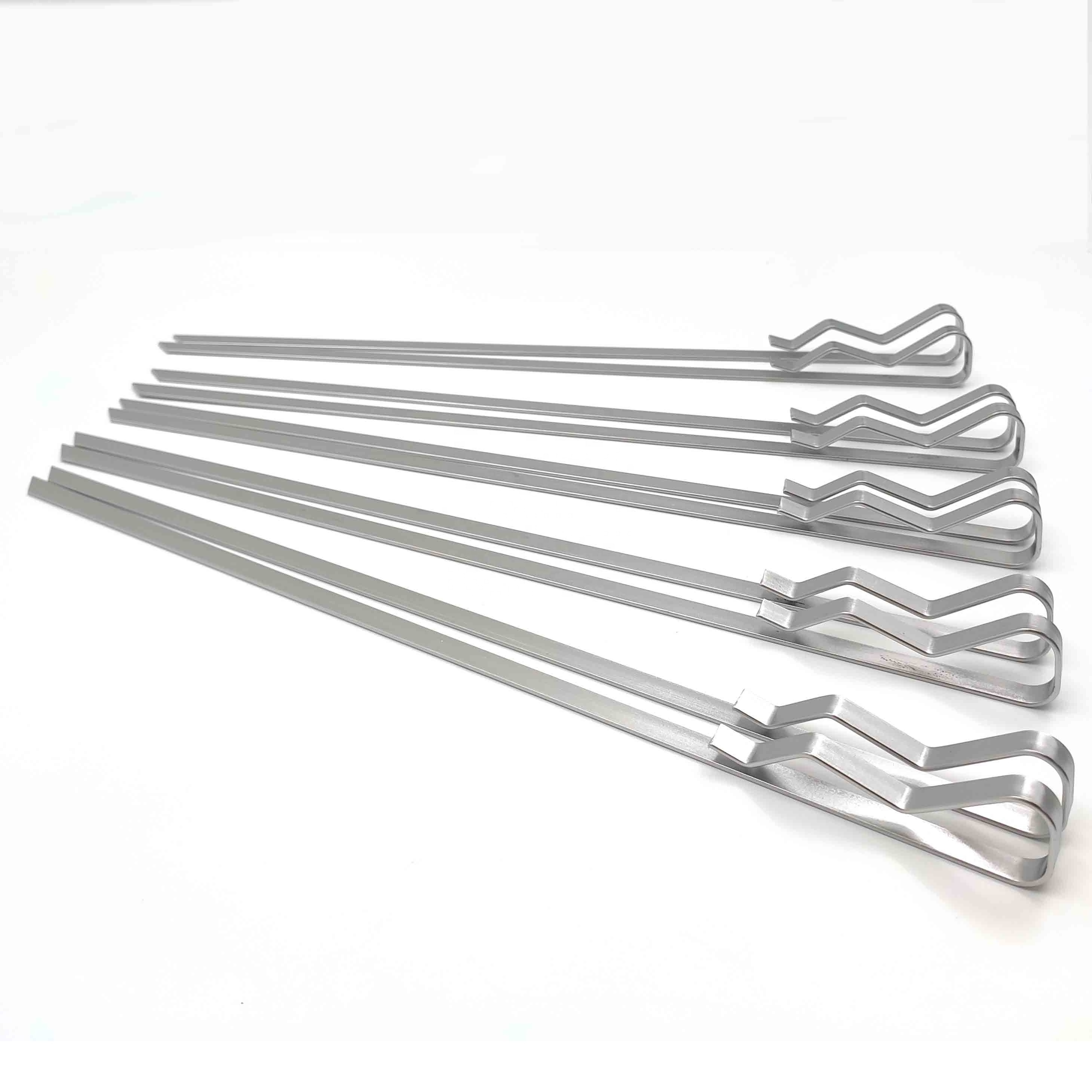 17 inch Stainless Steel Kebab Skewers, BBQ Skewer,,Barbecue Accessories Camping