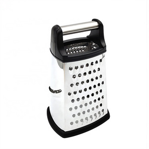 Stainless Steel 4 Side Vegetable Grater, Cheese Box Grater with Soft Grip Handle,Kitchen Gadgets