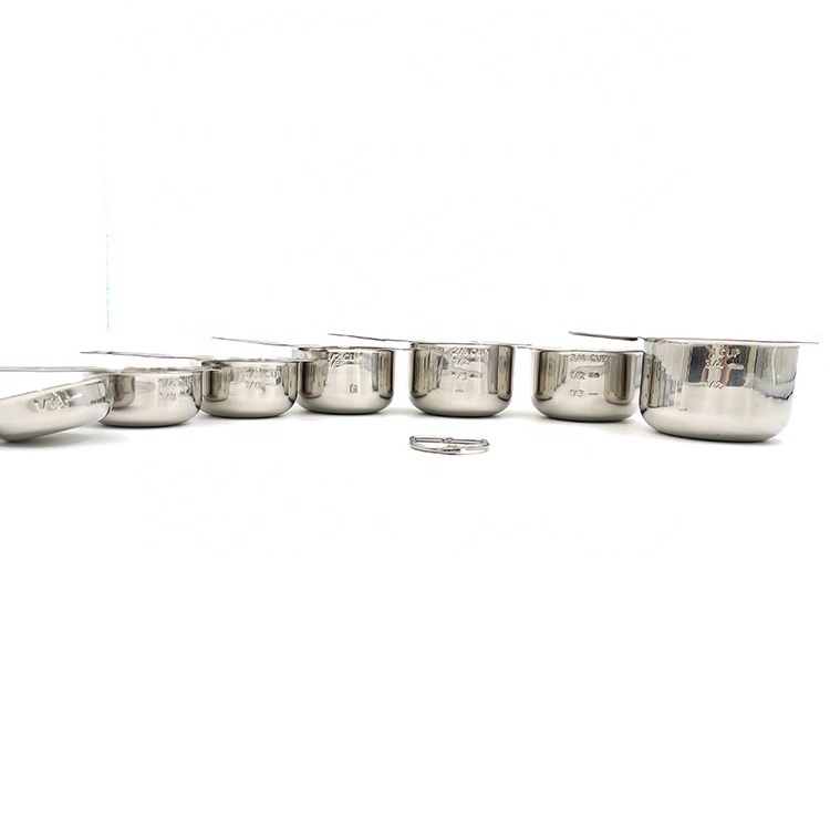 Set of 7 Piece Stainless Steel Measuring Cup, for Measuring Dry and Liquid Ingredients