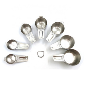 Set of 7 Piece Stainless Steel Measuring Cup, for Measuring Dry and Liquid Ingredients