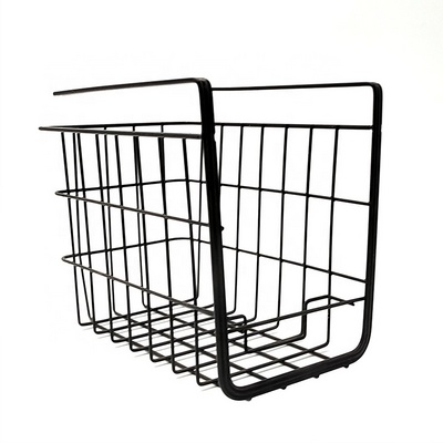 Metal Under Cabinet Shelf Basket Organizer, Metal Wire Rack Hanging Storage Baskets Holds, Under Shelves Storage Rack