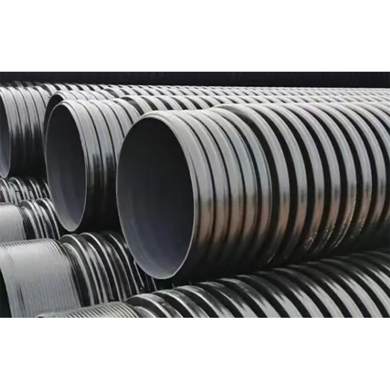 Wholesale plastic flexible light High stiffness spiral corrugated 2 perforated drain pipe black 24 inch drain pipe