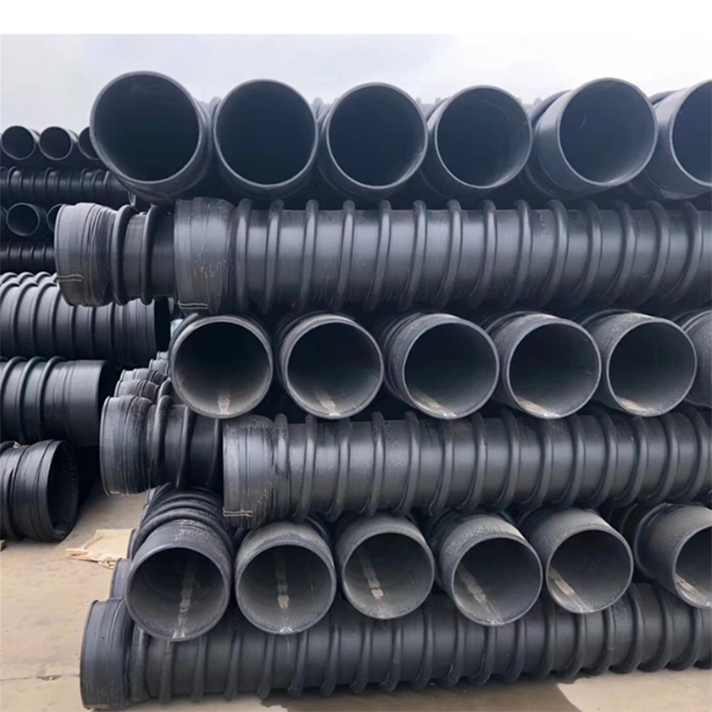 Wholesale winding structure B-type Carat hdpe water pipe 104 2 inch flexible 2 perforated drain pipe