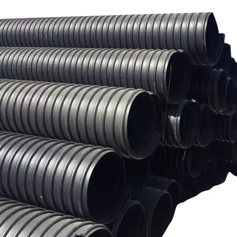 Wholesale winding structure B-type Carat hdpe water pipe 104 2 inch flexible 2 perforated drain pipe