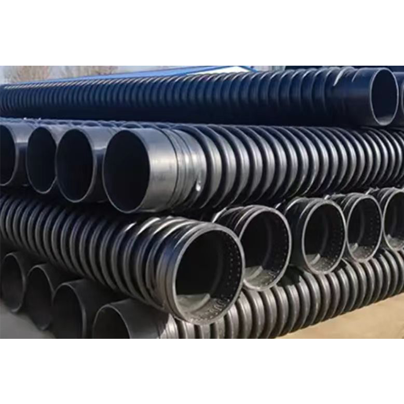 Wholesale winding structure B-type Carat hdpe water pipe 104 2 inch flexible 2 perforated drain pipe