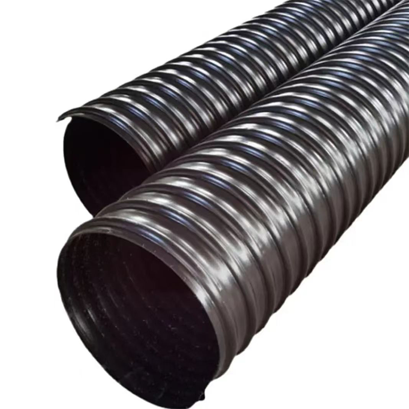 Wholesale winding structure B-type Carat hdpe water pipe 104 2 inch flexible 2 perforated drain pipe