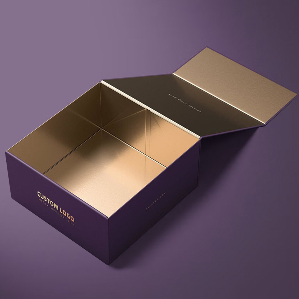 Custom Magnetic Gift Box  Made Of High-Quality Cardboard Paper With Folding Luxury Black Packaging