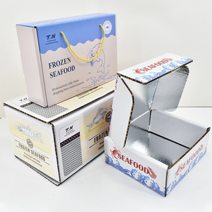 Insulated Food Cooler Packaging Carton Boxes for Transporting Frozen Cold Shipping Chain Insulation Box Paper Thermal Cardboard