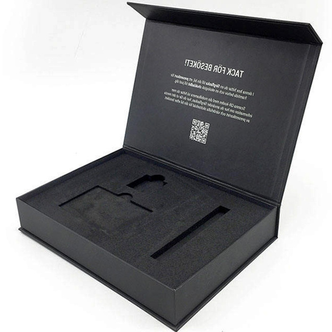 Magnetic Gift Box Luxury High Quality Custom Black Paper Packaging Boxes For Product