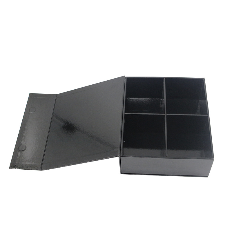 Gift Boxes  Custom Magnetic black Packaging for Present Cardboard Paper Foldable Card Folding With Magnetic lid Closure Boxes