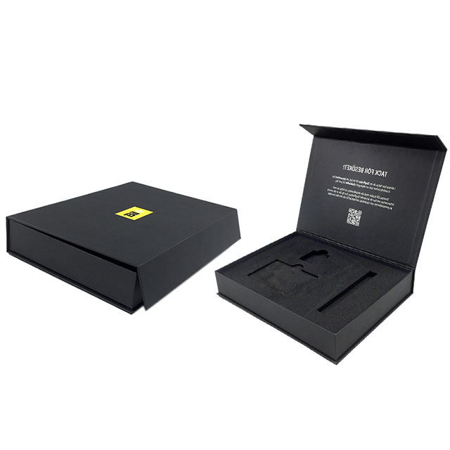 Magnetic Gift Box Luxury High Quality Custom Black Paper Packaging Boxes For Product