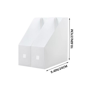 File Box Storage A4 Storage Box Plastic Desk Document Organizer PVC Office Organizer Desktop Other Desk Portable Organizer White