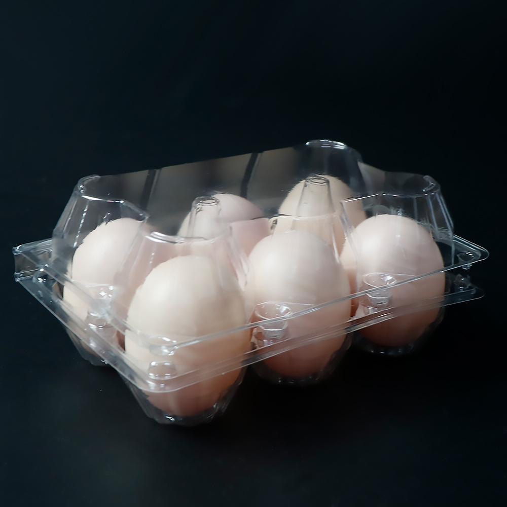 Wholesale 6 12 holes blister egg tray packaging transparent duck eggs packaging cartons for sale