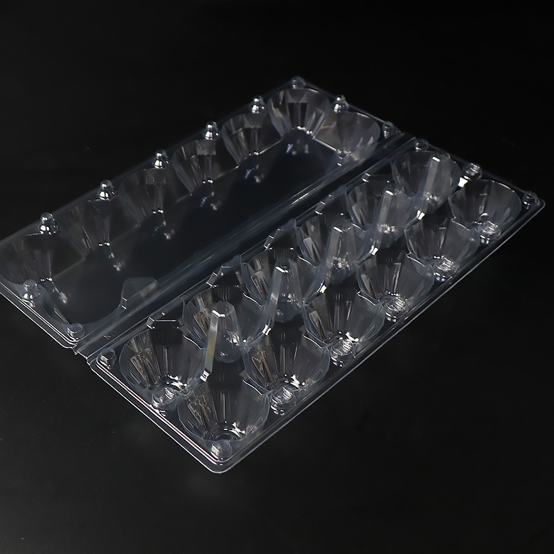 Wholesale 6 12 holes blister egg tray packaging transparent duck eggs packaging cartons for sale