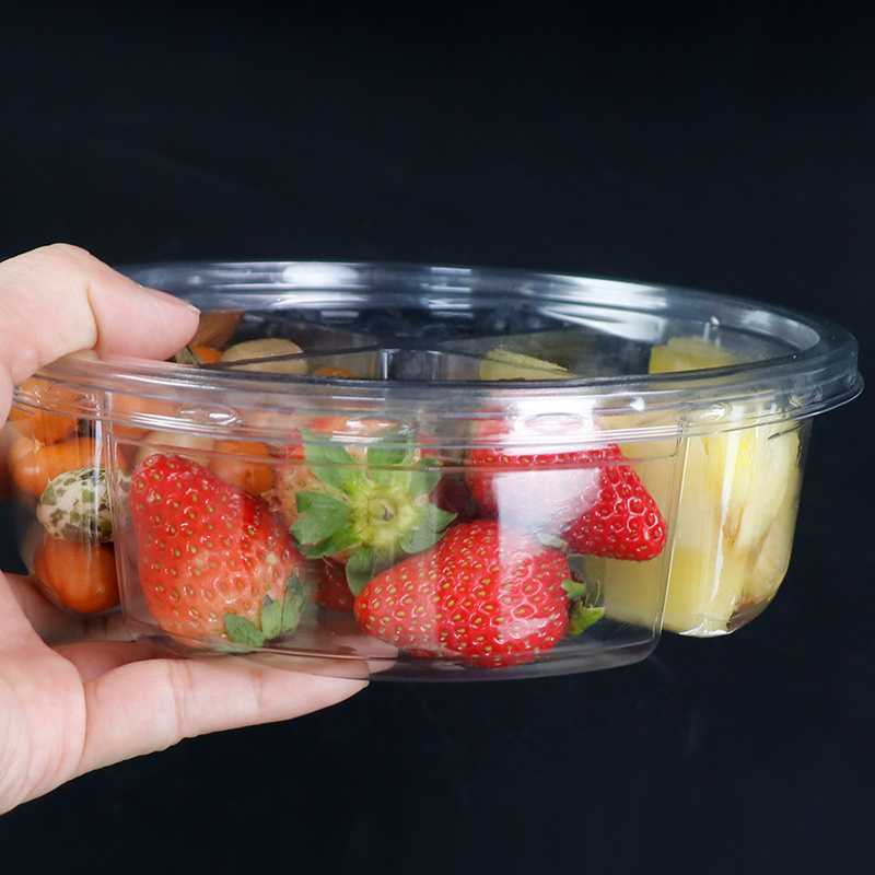 Salad Dressing Containers Party Platters Plastic Fresh Fruit Salad Packaging Box Container Fruit Platter Trays With Lid