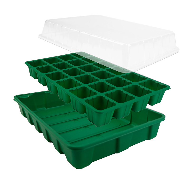 Propagation Box Reusable Agricultural Microgreens Garden Seed Starter Tray Plastic Greenhouse Seedlings Trays Wholesale