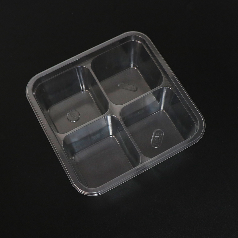 Disposable Plastic Food Tray Plastic Salad Container With Compartment Custom Fruit Platter Boxes Food Platter Tray Sections