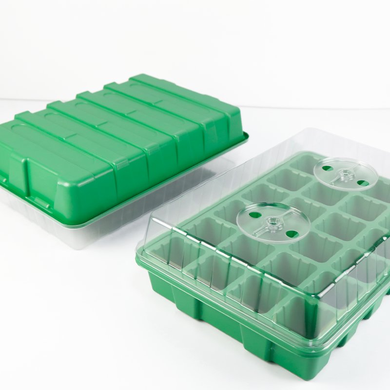 Propagation Box Reusable Agricultural Microgreens Garden Seed Starter Tray Plastic Greenhouse Seedlings Trays Wholesale