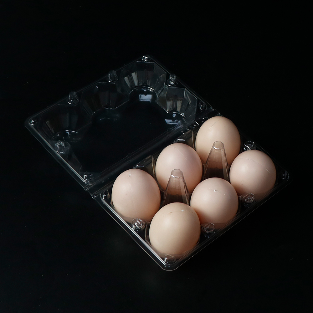 Wholesale 6 12 holes blister egg tray packaging transparent duck eggs packaging cartons for sale