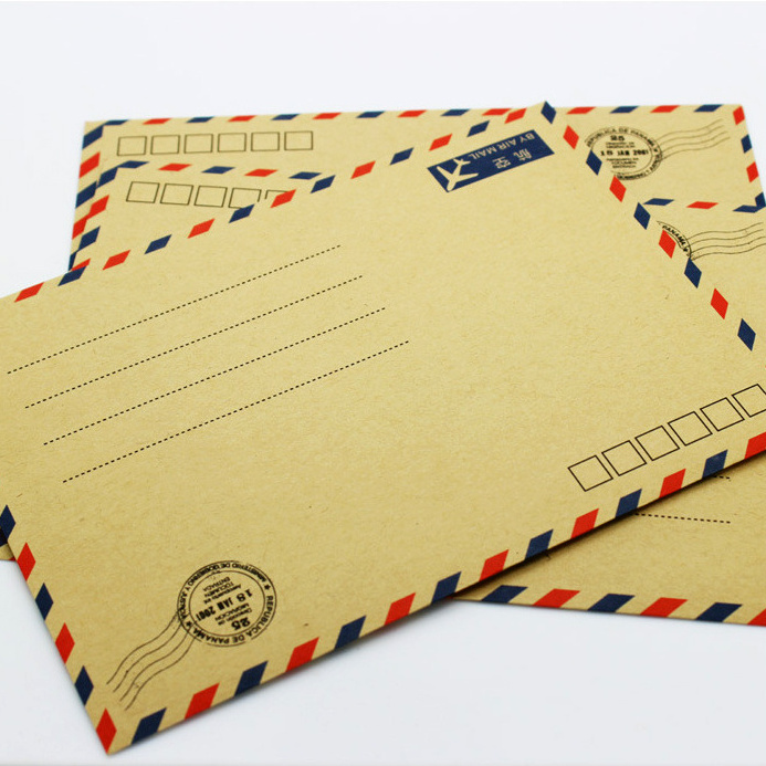 Customized Brown White Coloured Kraft Paper Postal Mailing Envelope Packaging Shipping Mailer Window Envelopes Slobber Glue